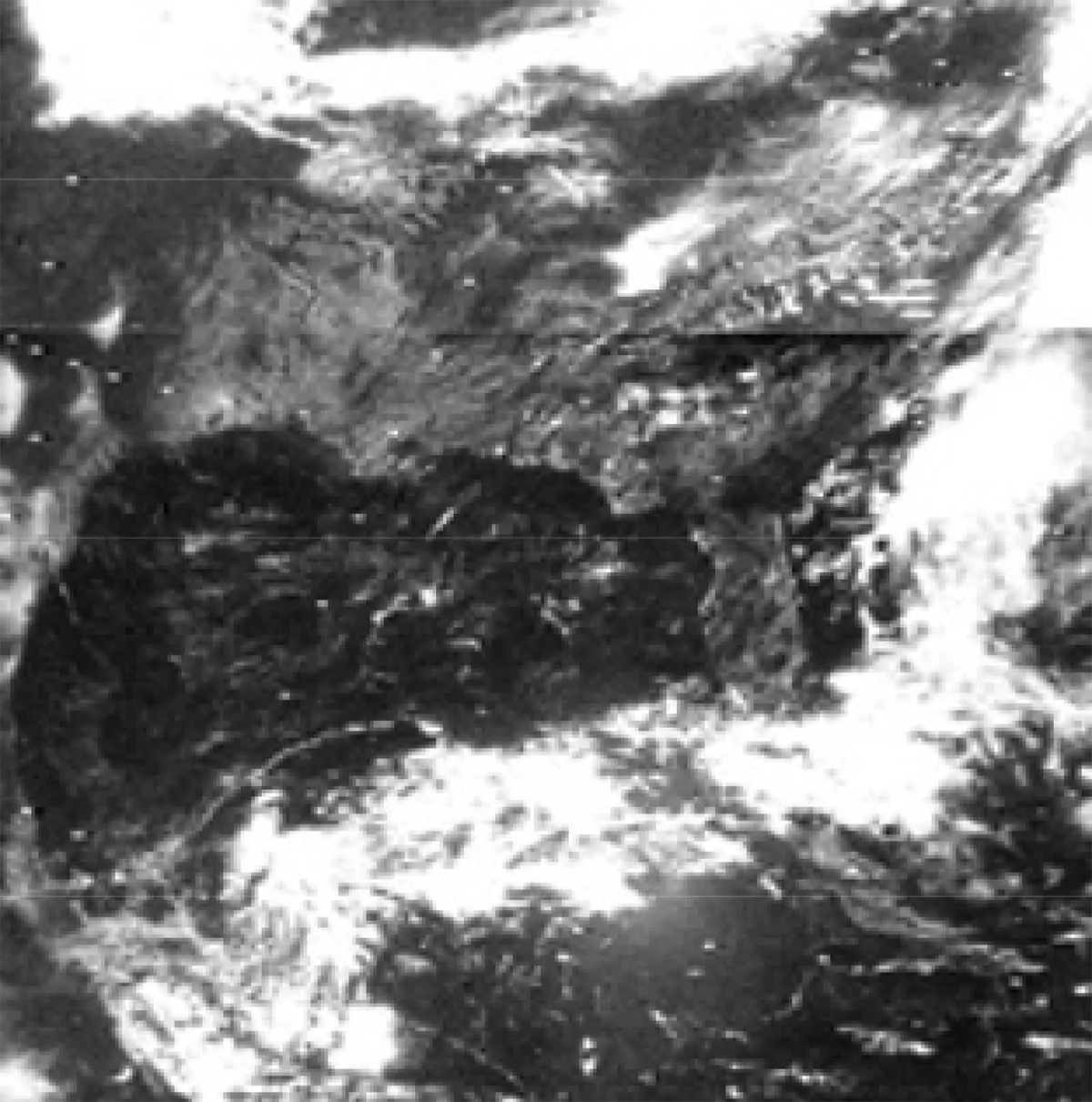 Nimbus-3 satellite view of the southern United States 