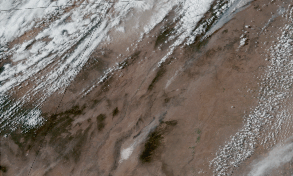 Strong Winds Carry Dust and Fan Flames in the Southwest
