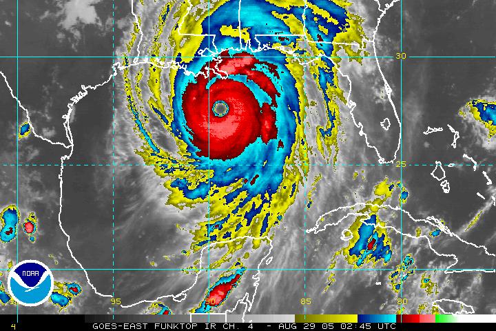 Hurricane Katrina Gulf Of Mexico Imagery | NESDIS