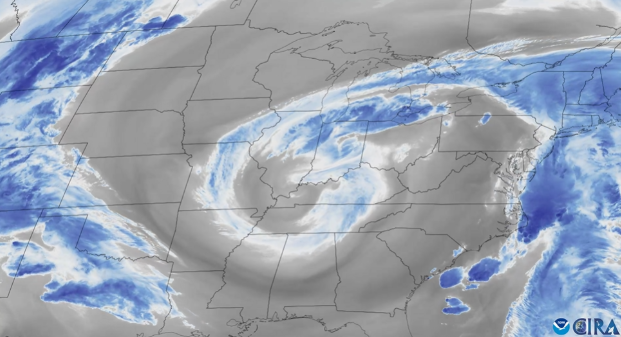 NOAA Satellites Monitor Cut Off Low Over Eastern U.S.