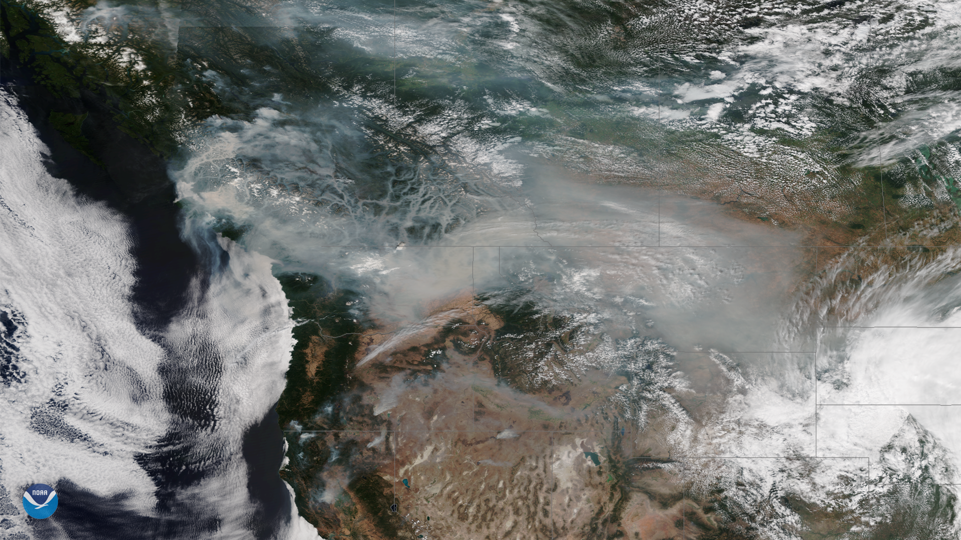 Wildfires and Smoky Skies Continue in Western North America