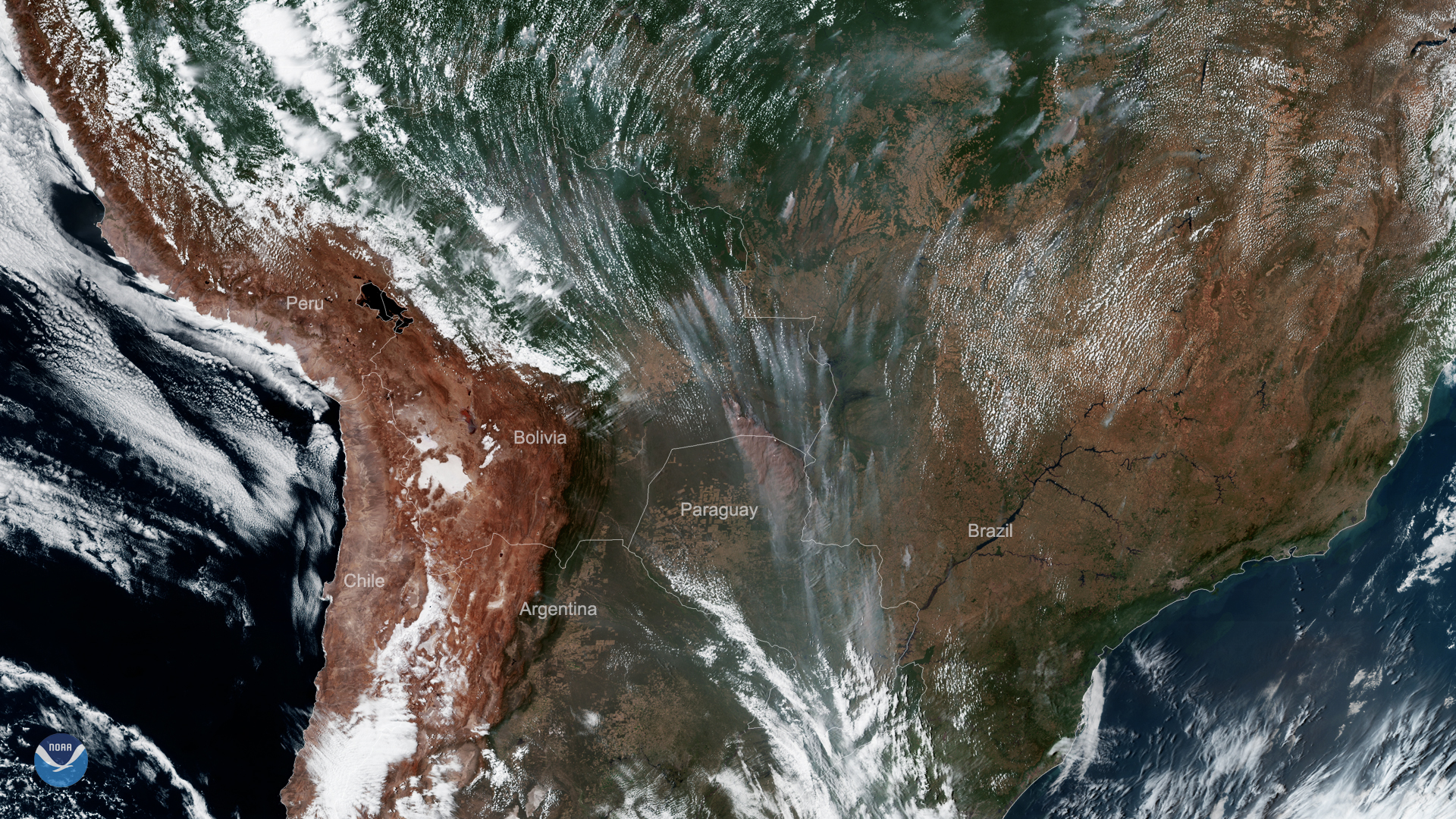 Widespread Fires in South America Continue to Burn