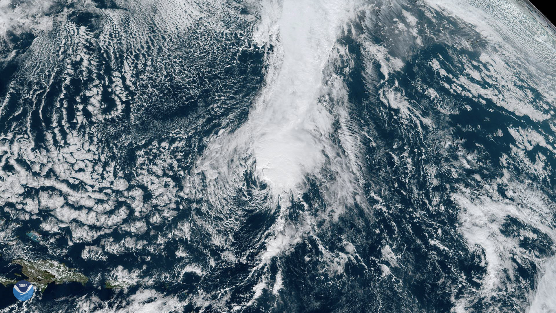Tropical Storm Sebastien Gradually Weakens Over the Atlantic