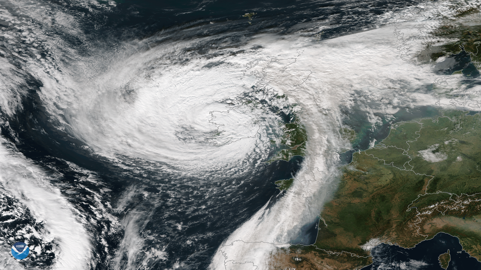 Ex-Hurricane Ophelia Batters Coast of Ireland Oct. 16th