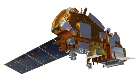 Artist's render of the JPSS-4 spacecraft on a transparent background