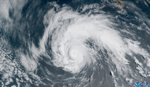 Hurricane Charlotte seen from space