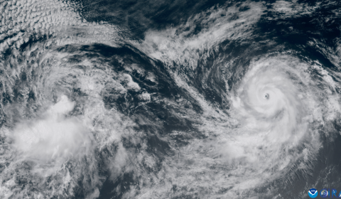 Hurricane  Gilma seen from space