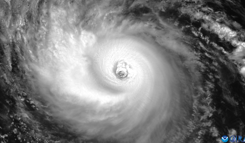 Hurricane  Gilma seen from space