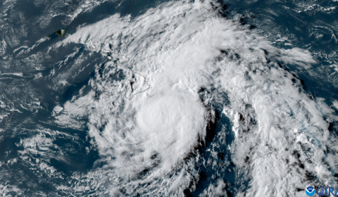 Hurricane Hone seen from space