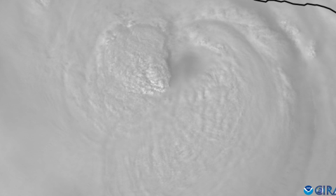 Hurricane John seen from space