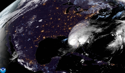 Hurricane Milton seen from space