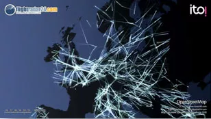 Flights Paths Before Eyjakjallajokull Ash Event Credit: flightradar24