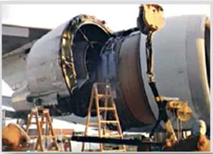 Aircraft damage due to volcanic ash. Credit: NOAA National Weather Service, Gary Hufford