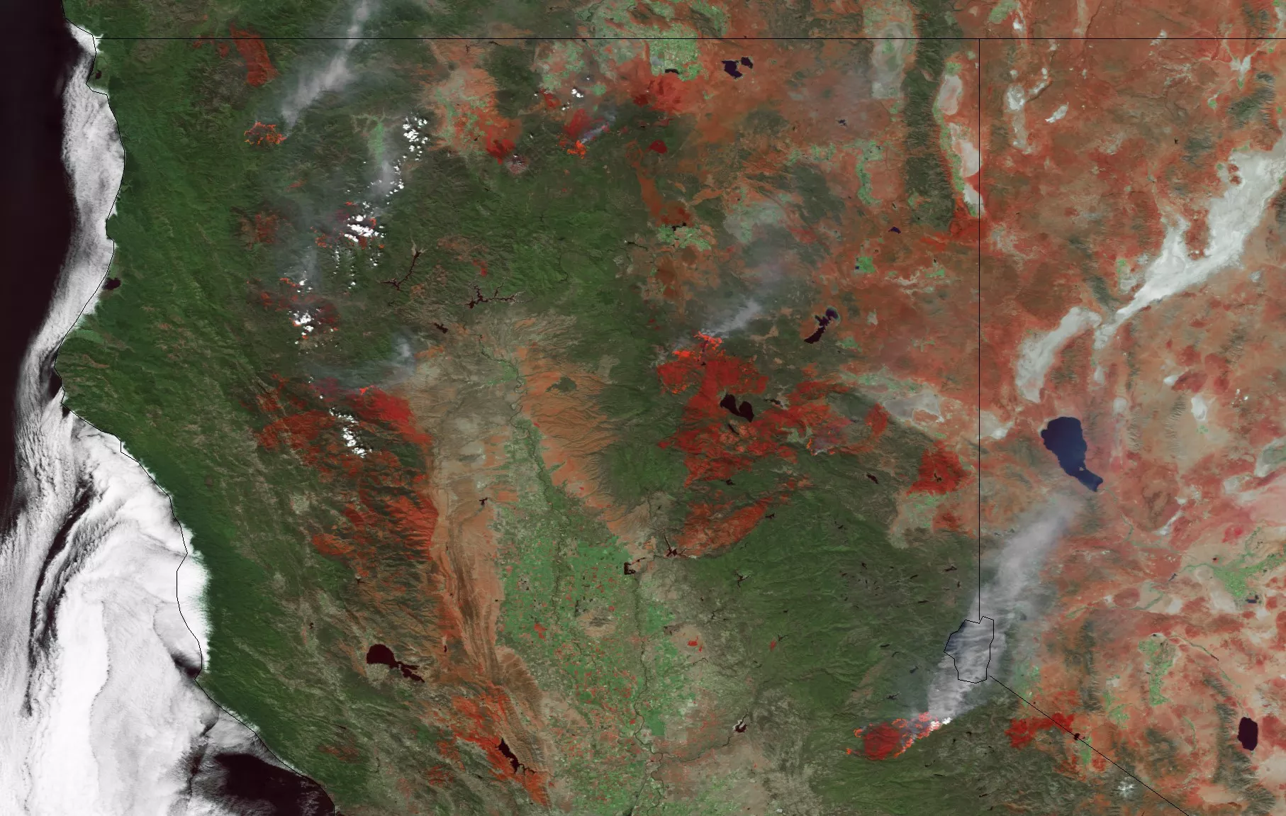 Still image of the california wildfires from 2021