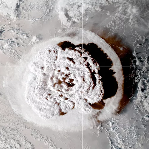 Image of a volcanic eruption