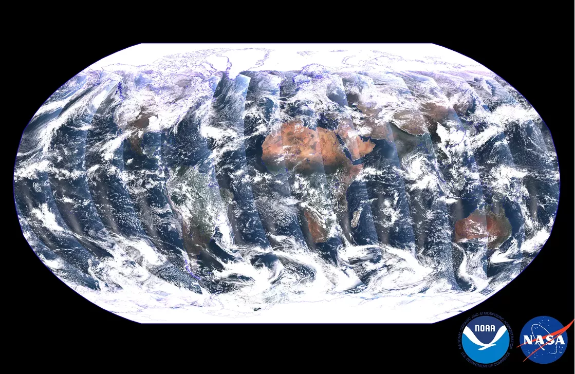 VIIRS "First Light" image of Earth via NOAA-21. 
