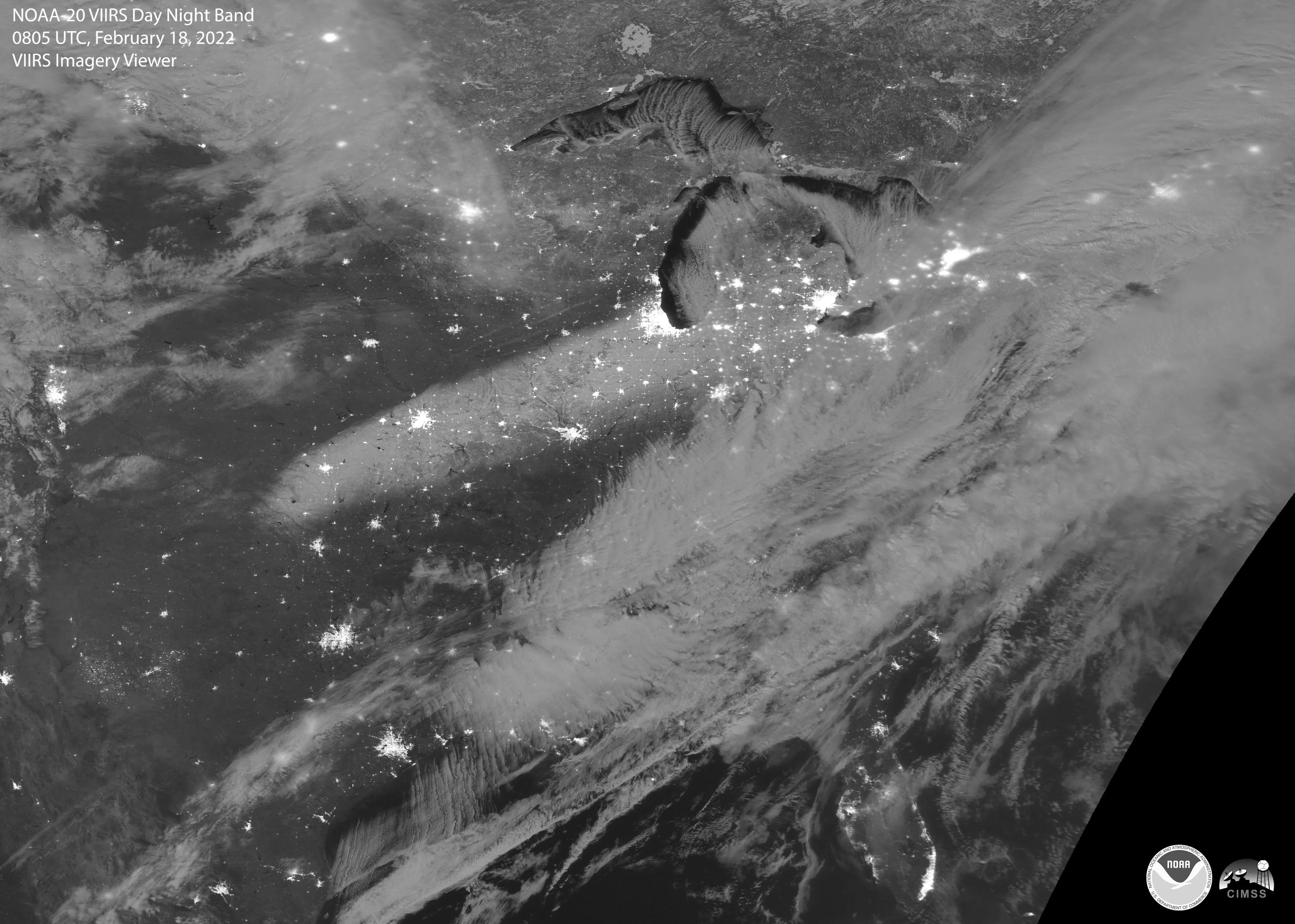 Image of the United States at Night