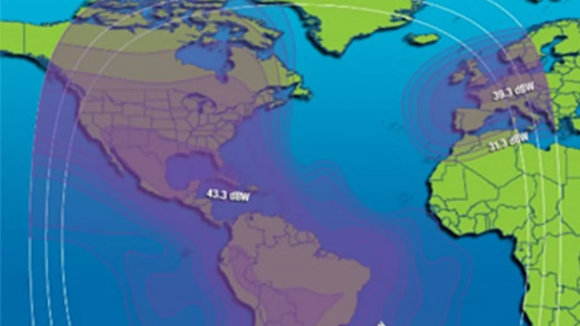 Image of the North and South America, Western Africa.