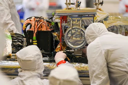 Image of CCOR-1 is installed on the GOES-U solar-pointing platform.