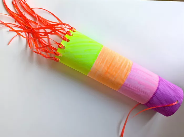Photo of the completed windsock construction.