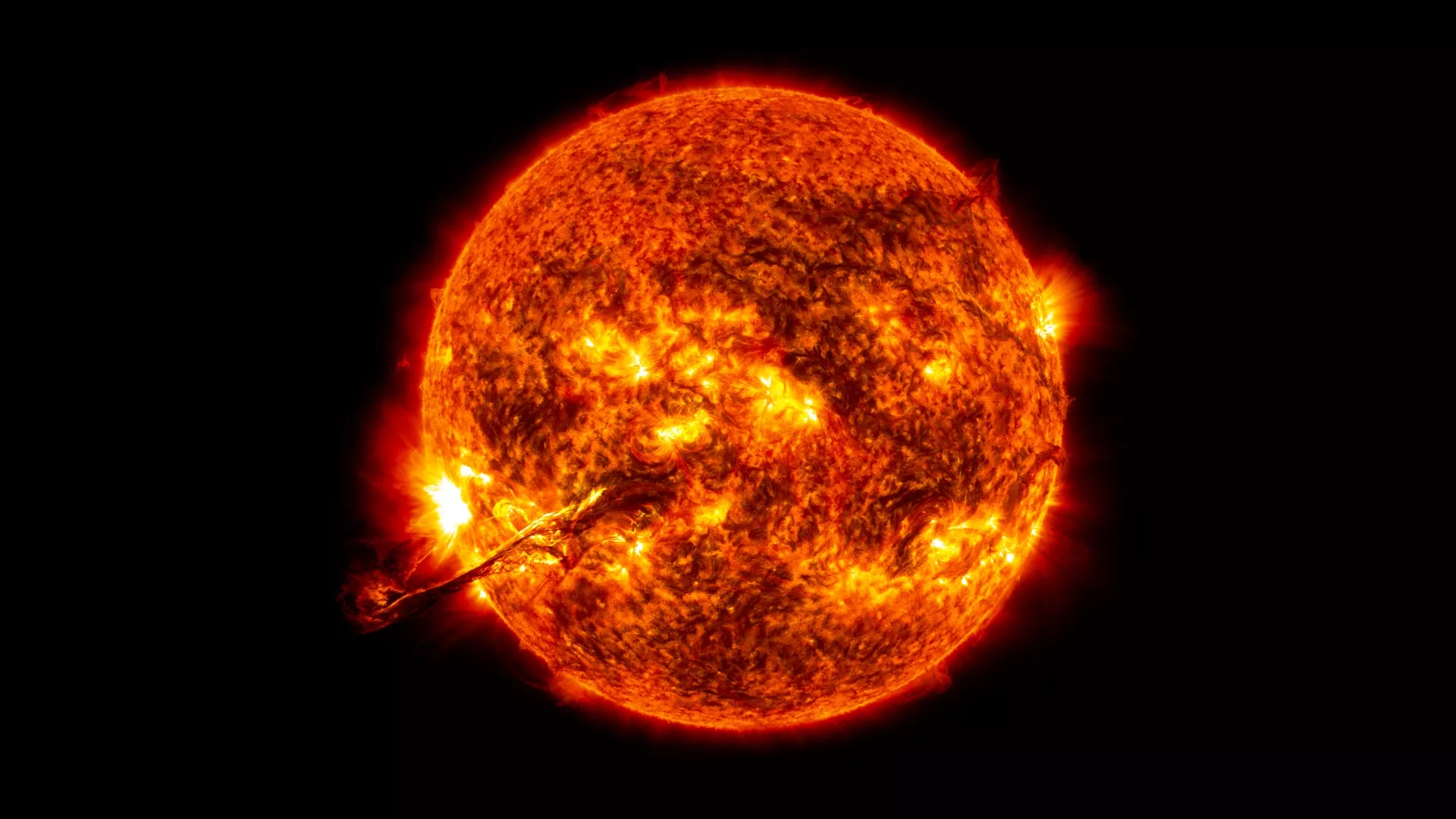 The Sun viewed from outer space.