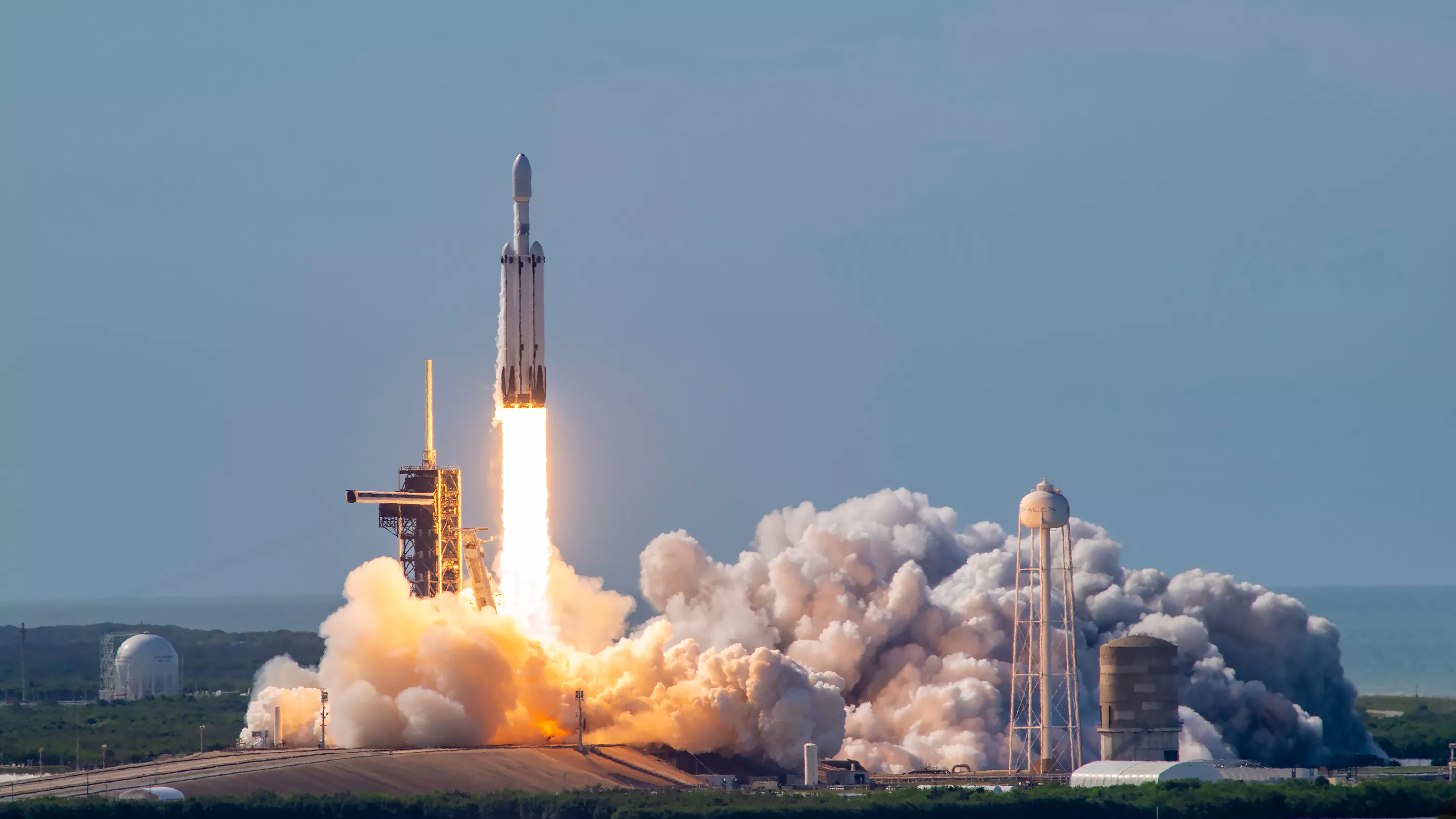 GOES-U Satellite Taking off from a launch pad.