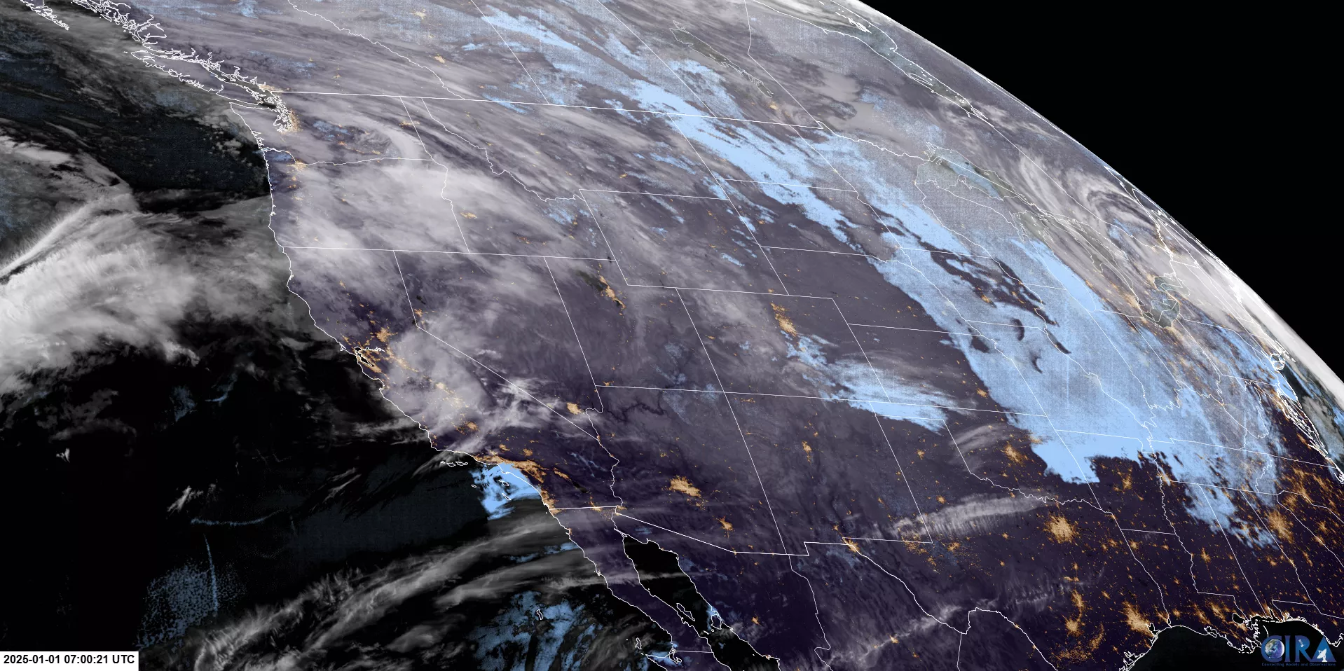 United States seen from space.