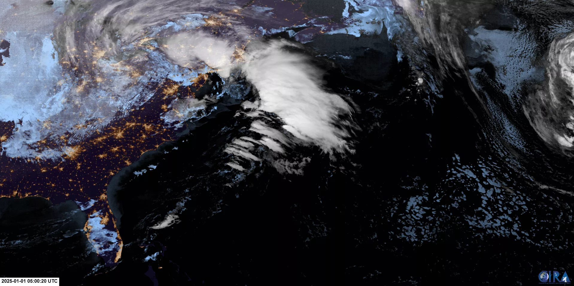Eastern Seaboard of the US seen from space.
