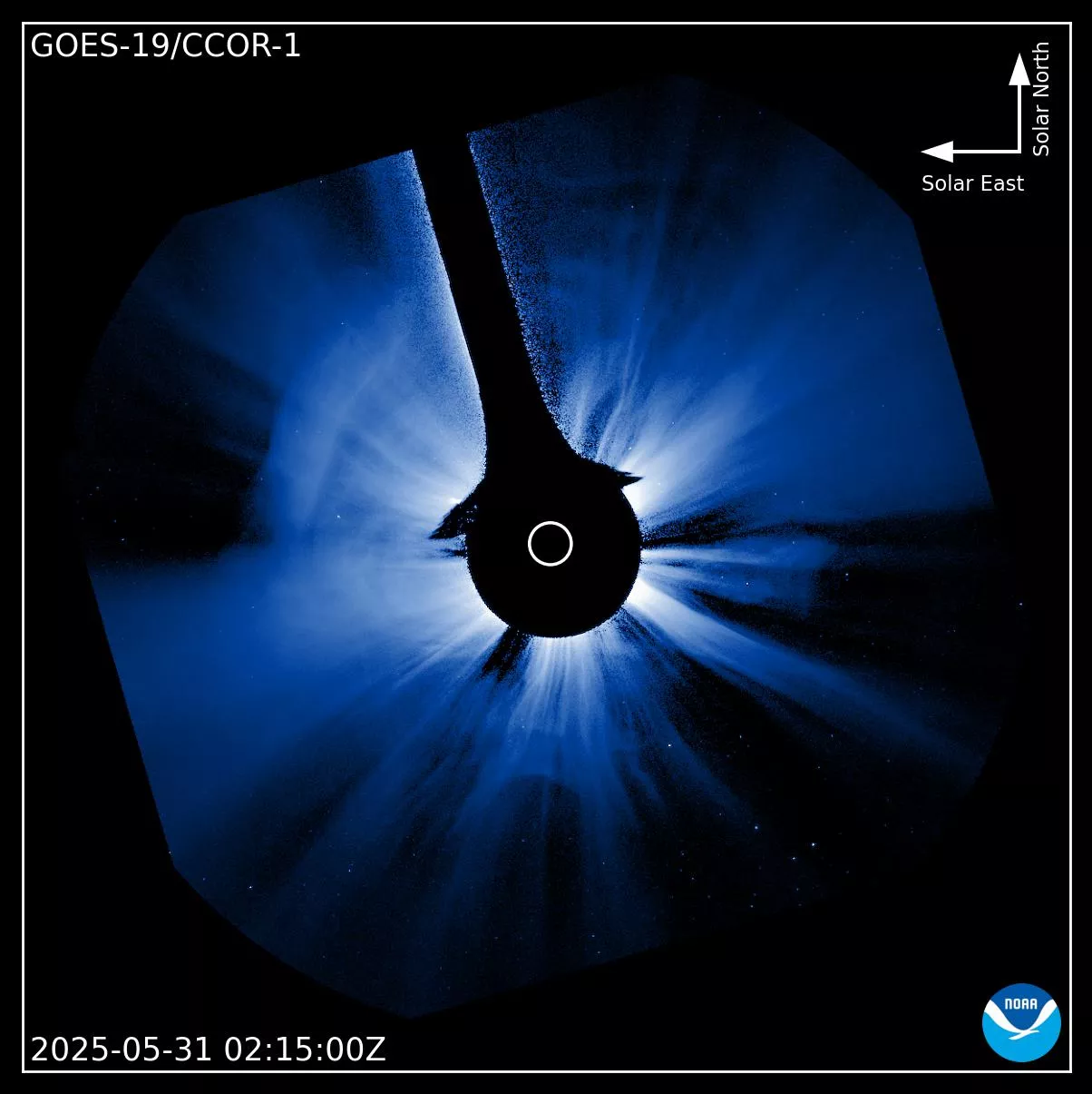 The sun seen from space using the CCOR instrument.