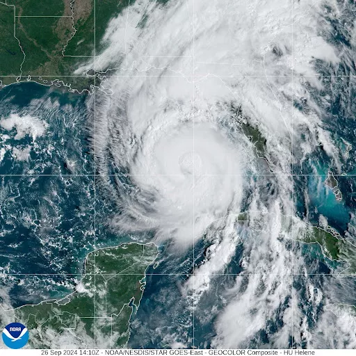 Hurricane Helene Seen from Space.