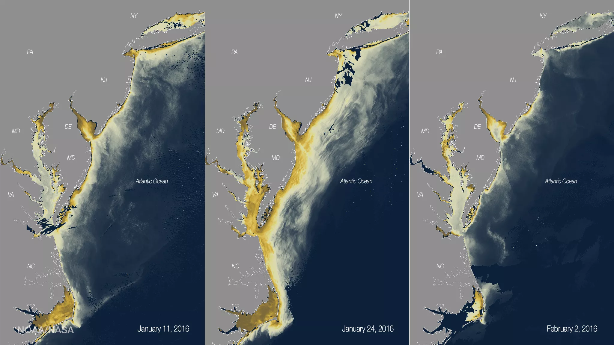 Image of sediment on the east coast