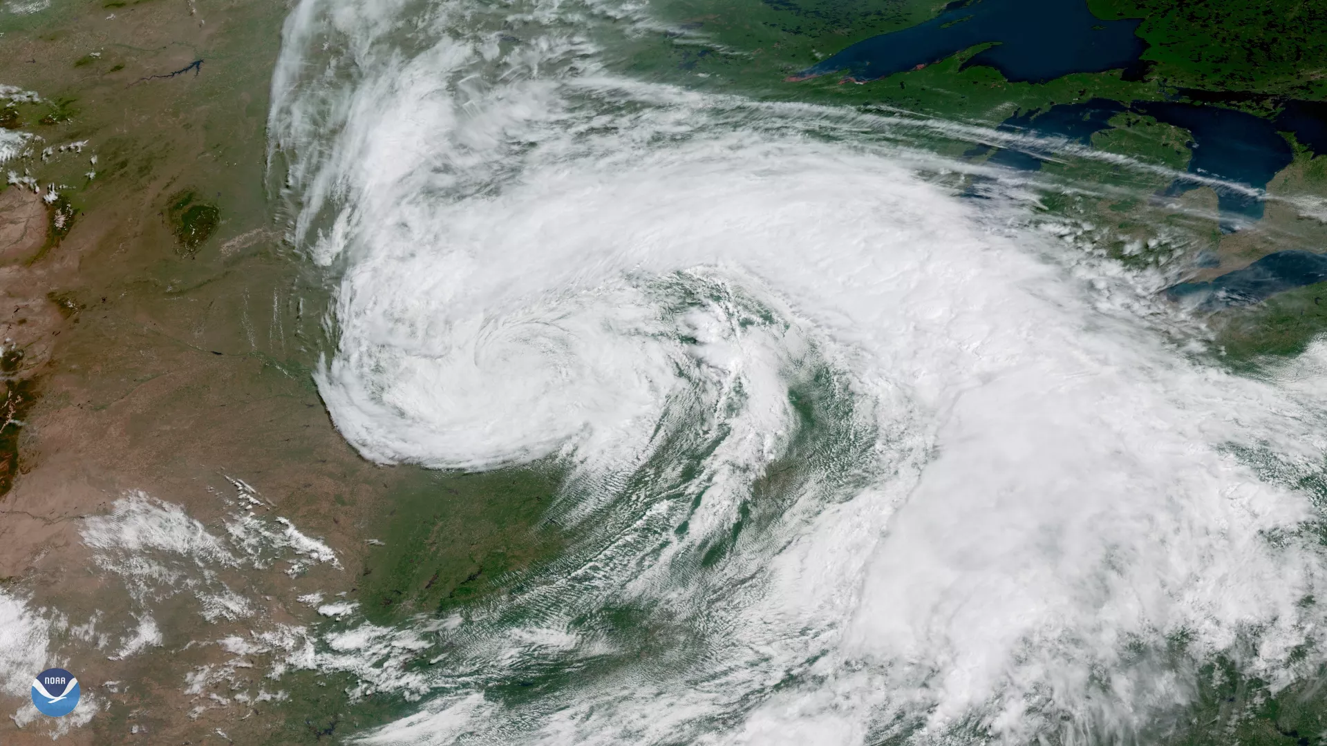Image of a storm from space