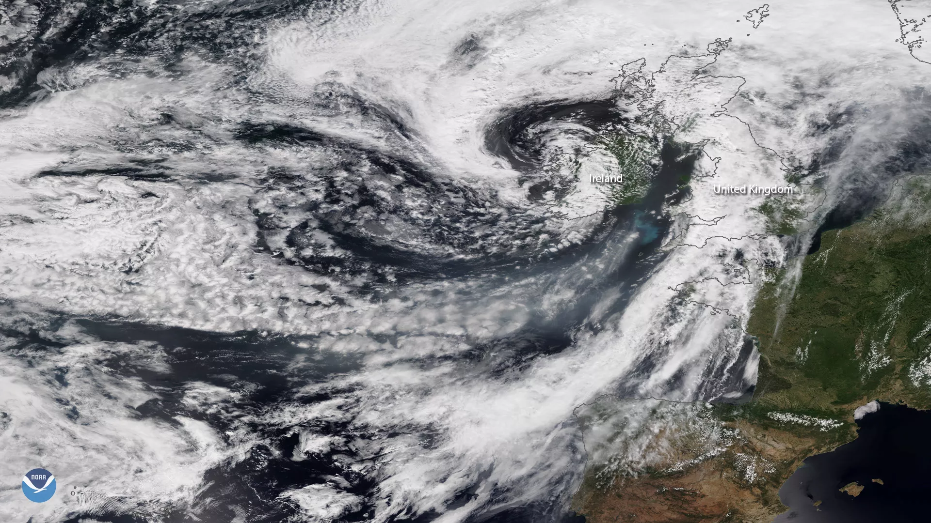 Wildfire smoke Over the British Isles