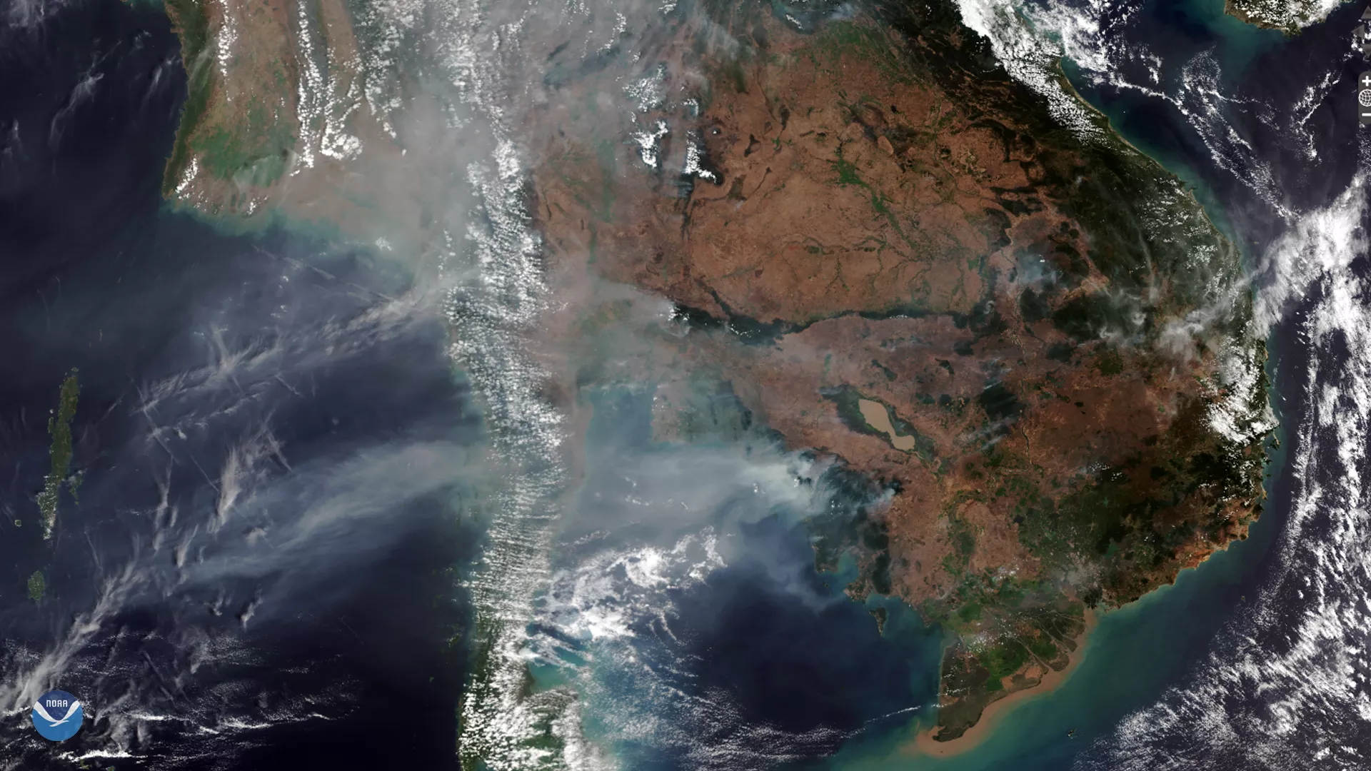 Image of Asia from space