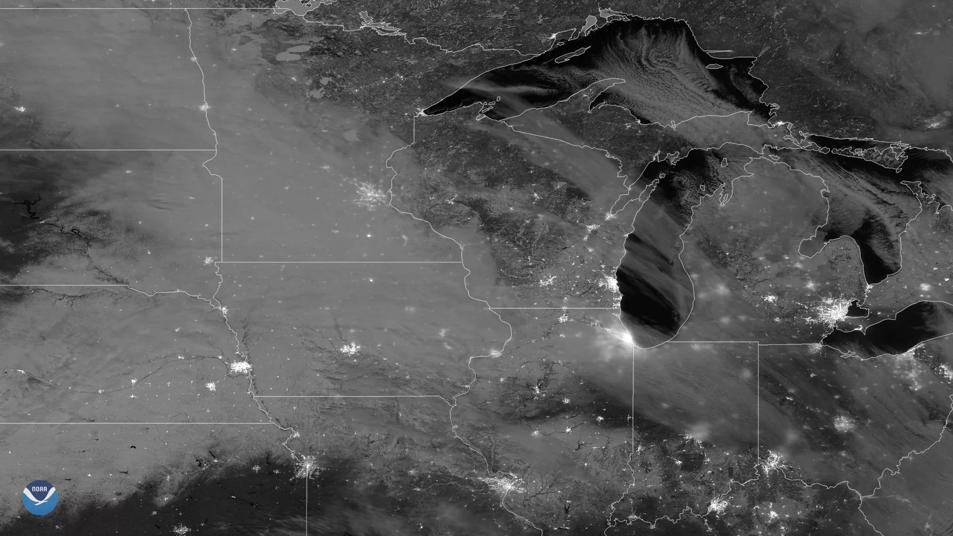 Night image of the united states