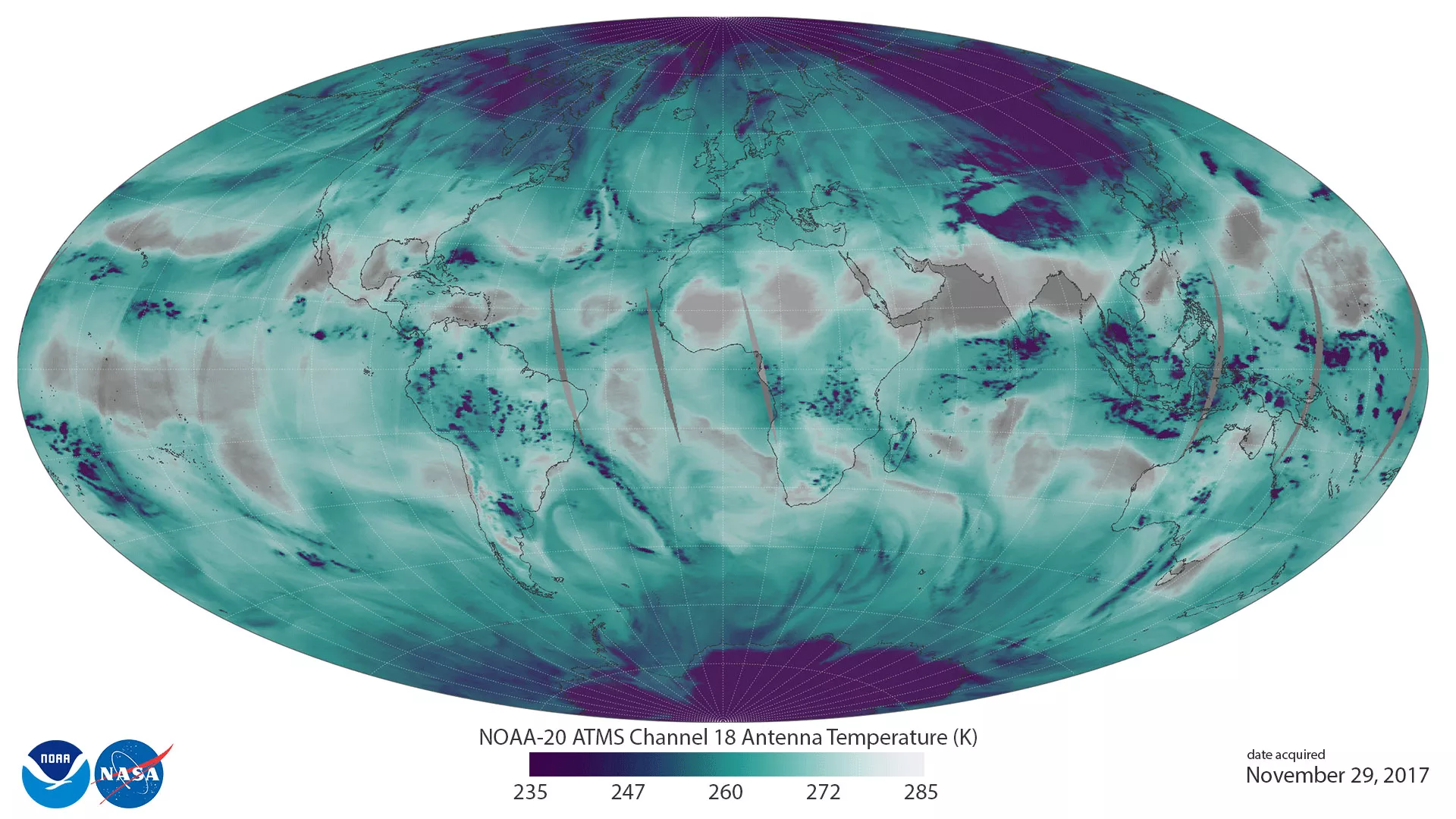 Image of the earth using ATMS sensors