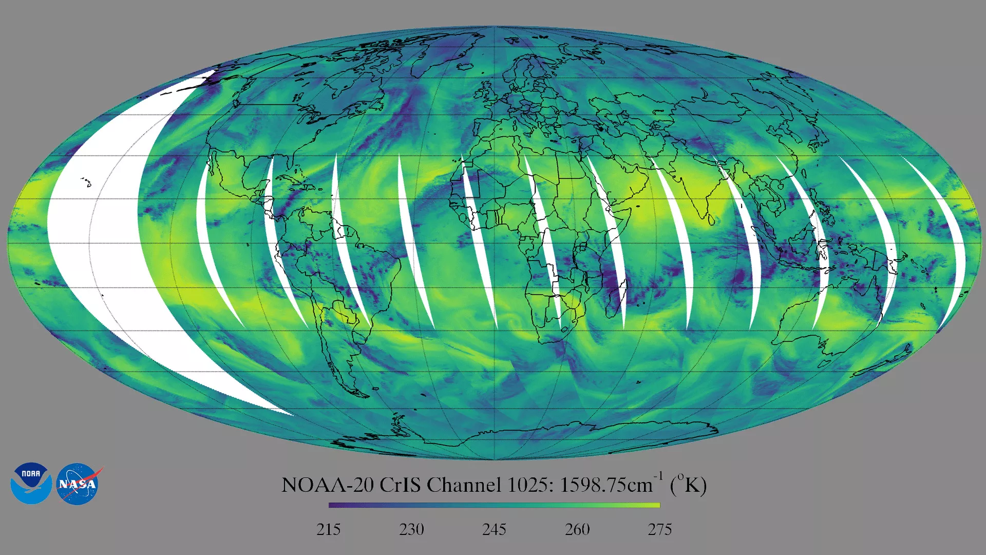 Image of the earth using CrIS sensors