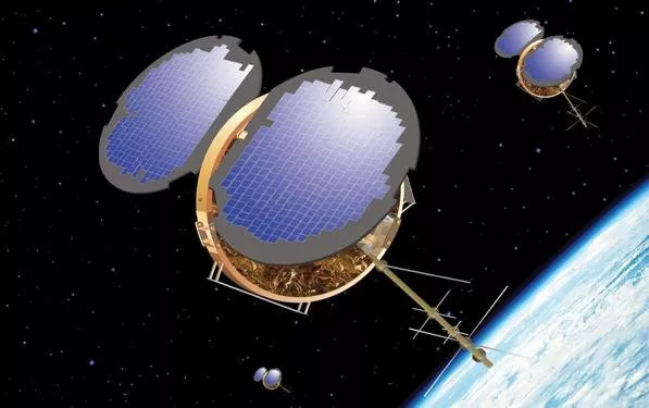 Artist's rendering of COSMIC-1 satellites.