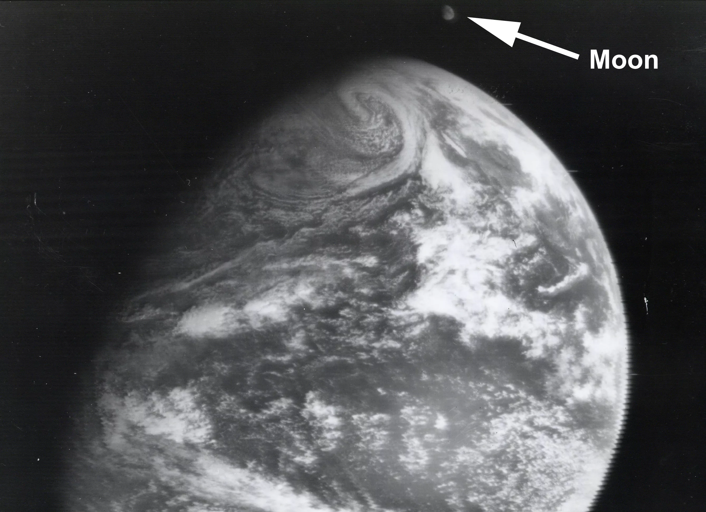 Image of the earth and moon