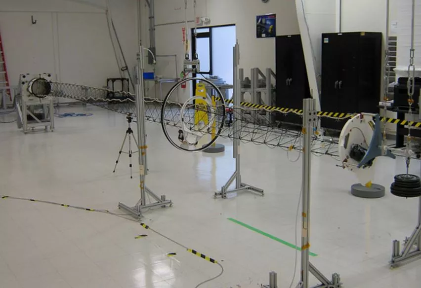 Image of GOES-16's magnetometer prior to installation.