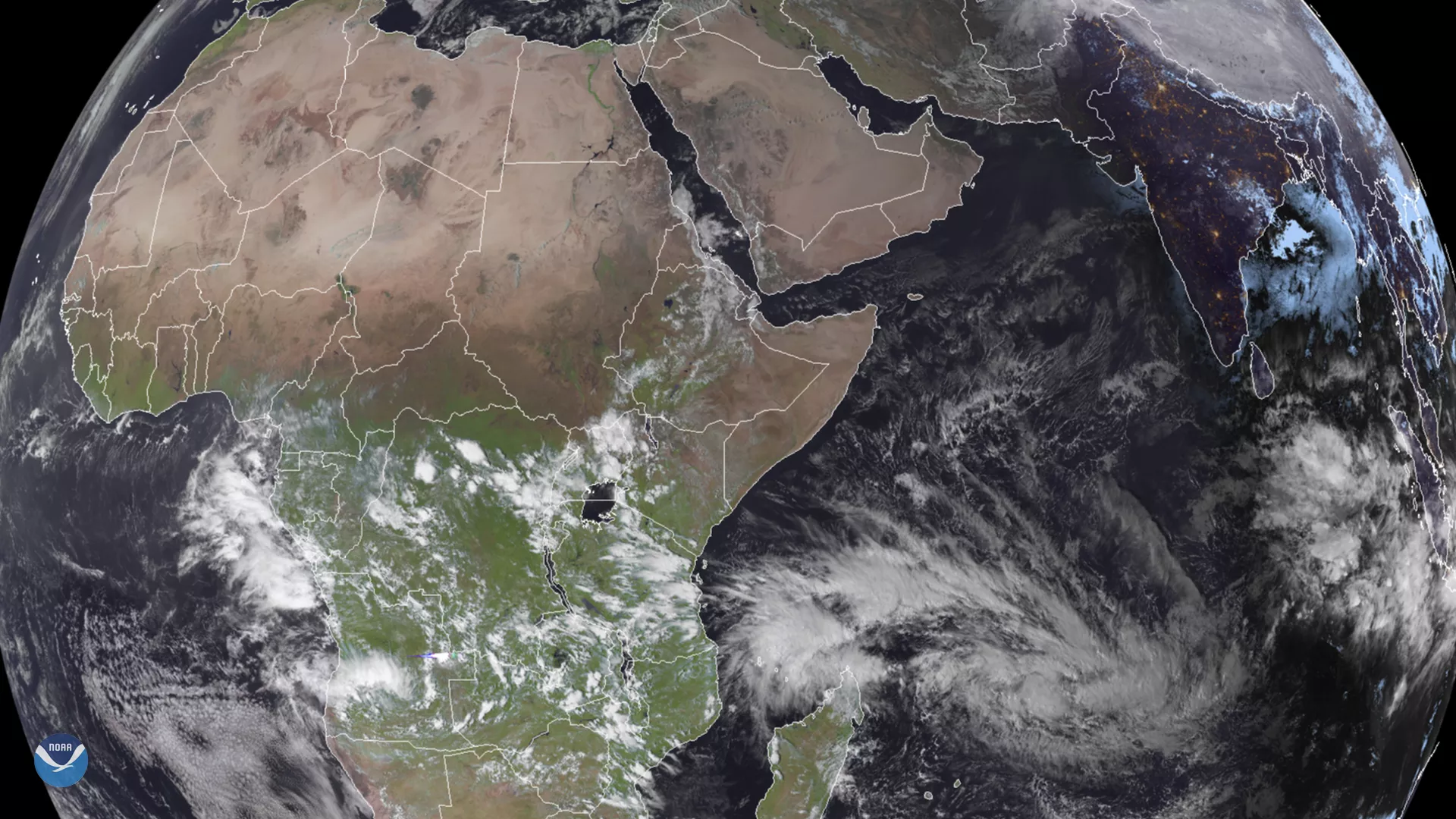 Image of africa from space
