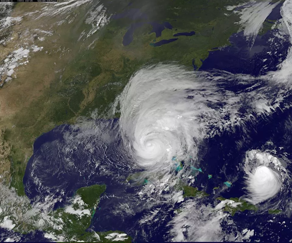 NOAA GOES-13 captured this image of Hurricane Irma