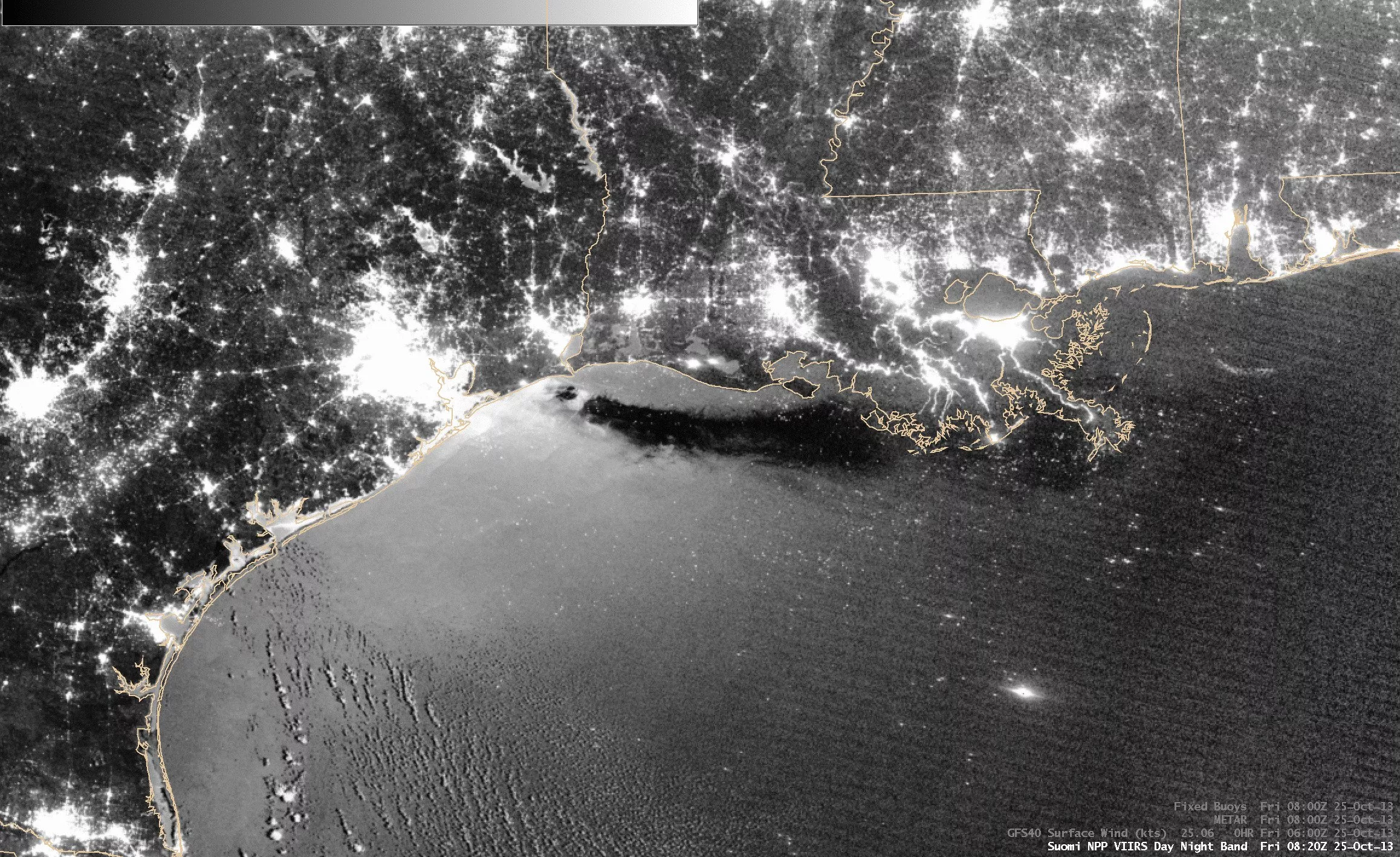Image from the NOAA/NASA Suomi-NPP satellite’s VIIRS sensor, October 25, 2013