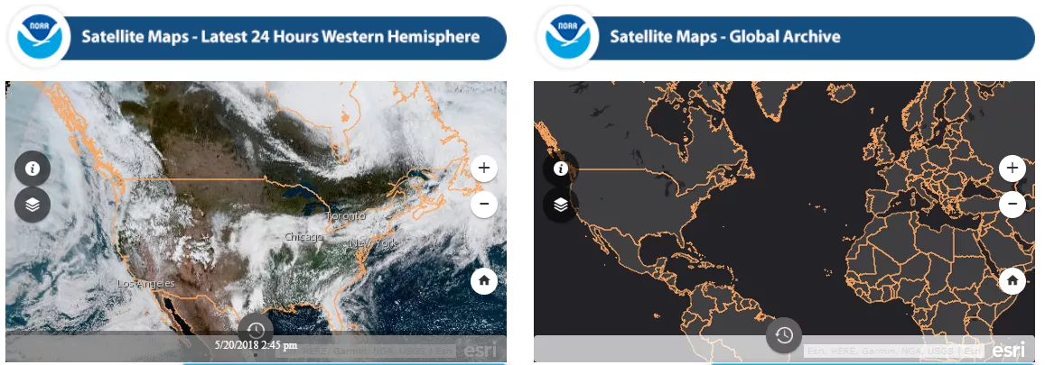 Image of satellite maps