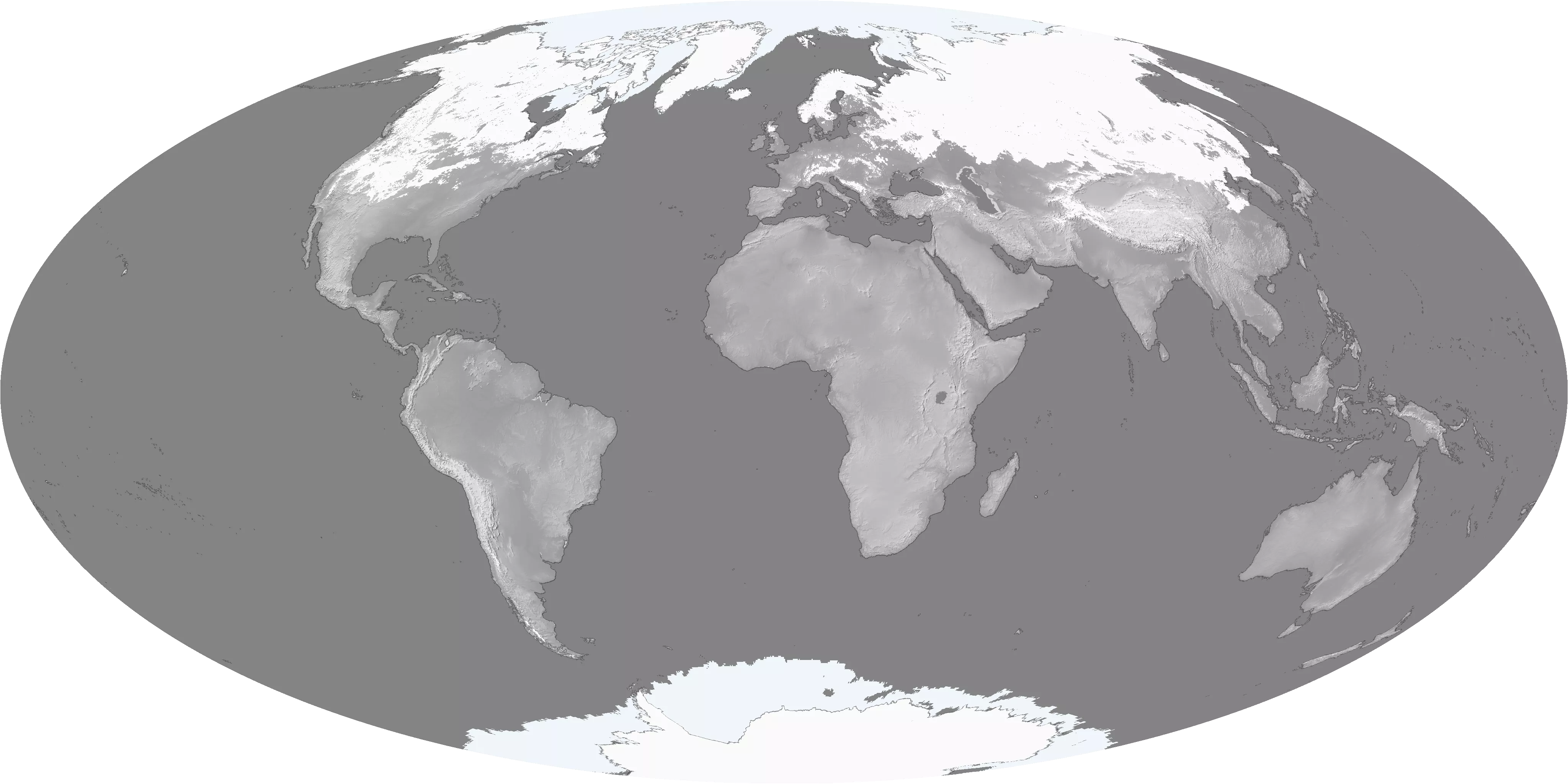 Image of the earth with snowcover