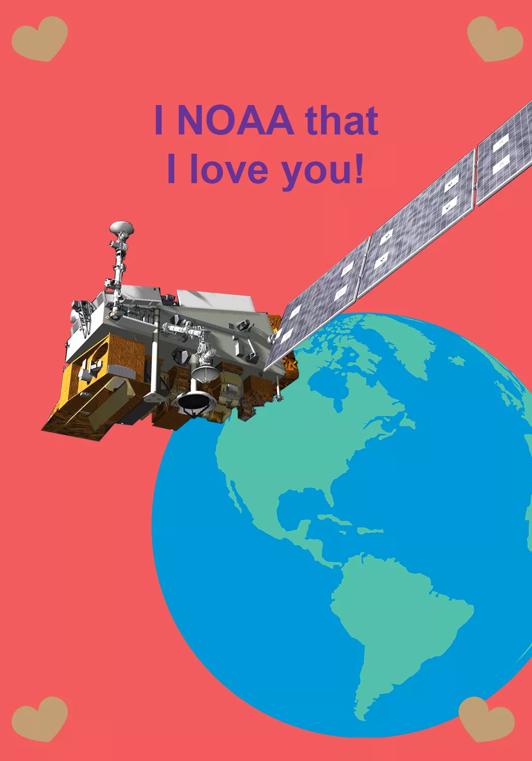 Image of the satellite and earth