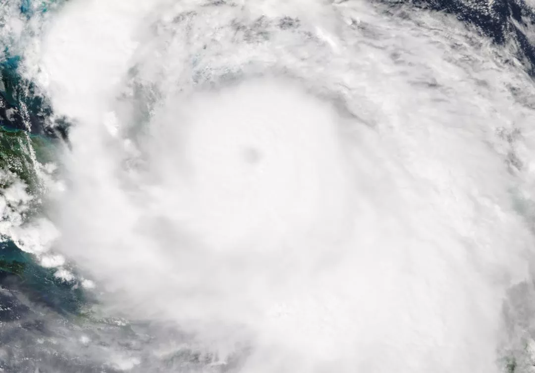True Color imagery of Hurricane Matthew from the Suomi NPP satellite, taken in Oct. 2016, showing the three major features of the storm- the eye, the eyewall, and the rainbands.