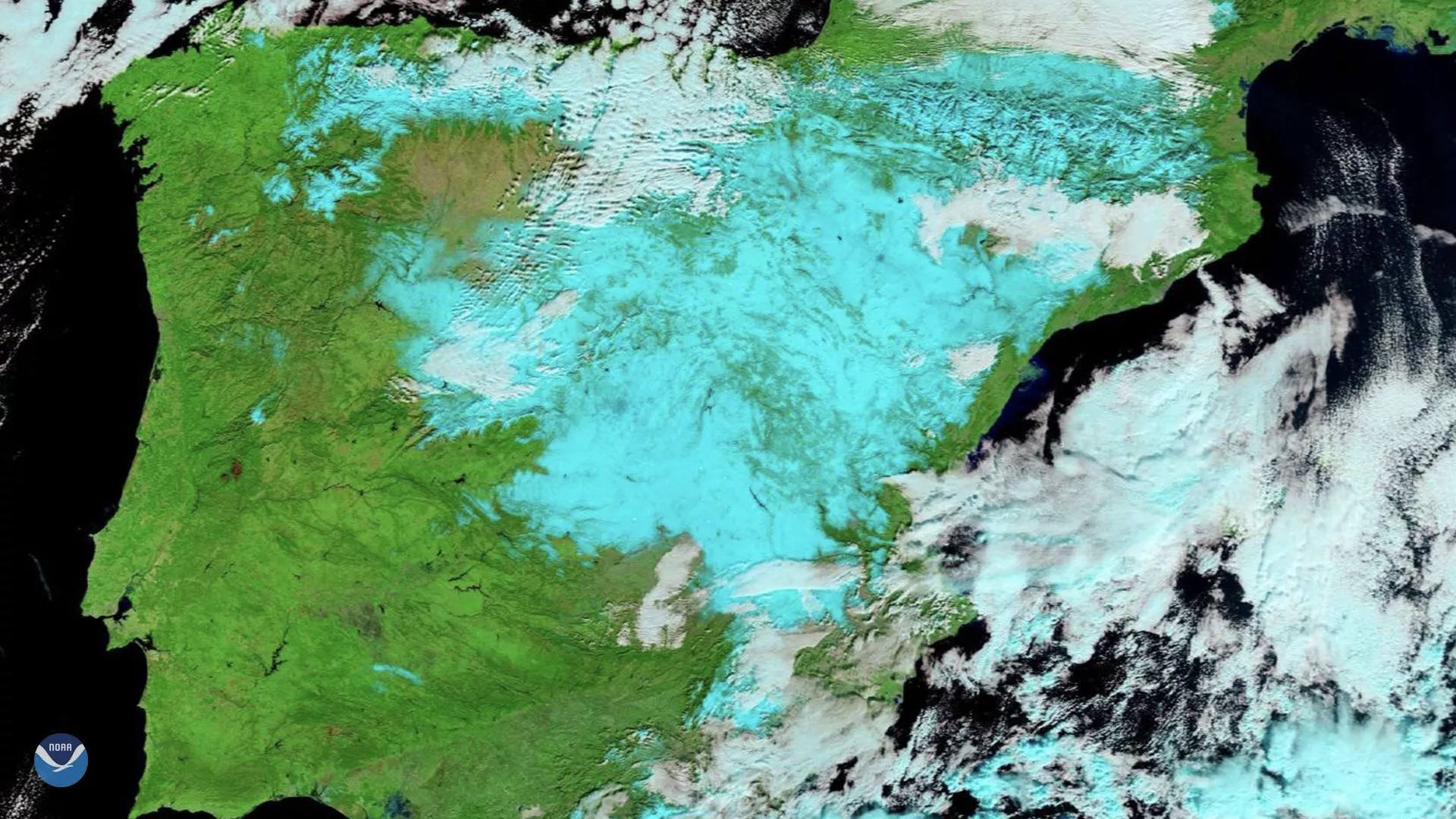 Natural Color RGB imagery of Spain