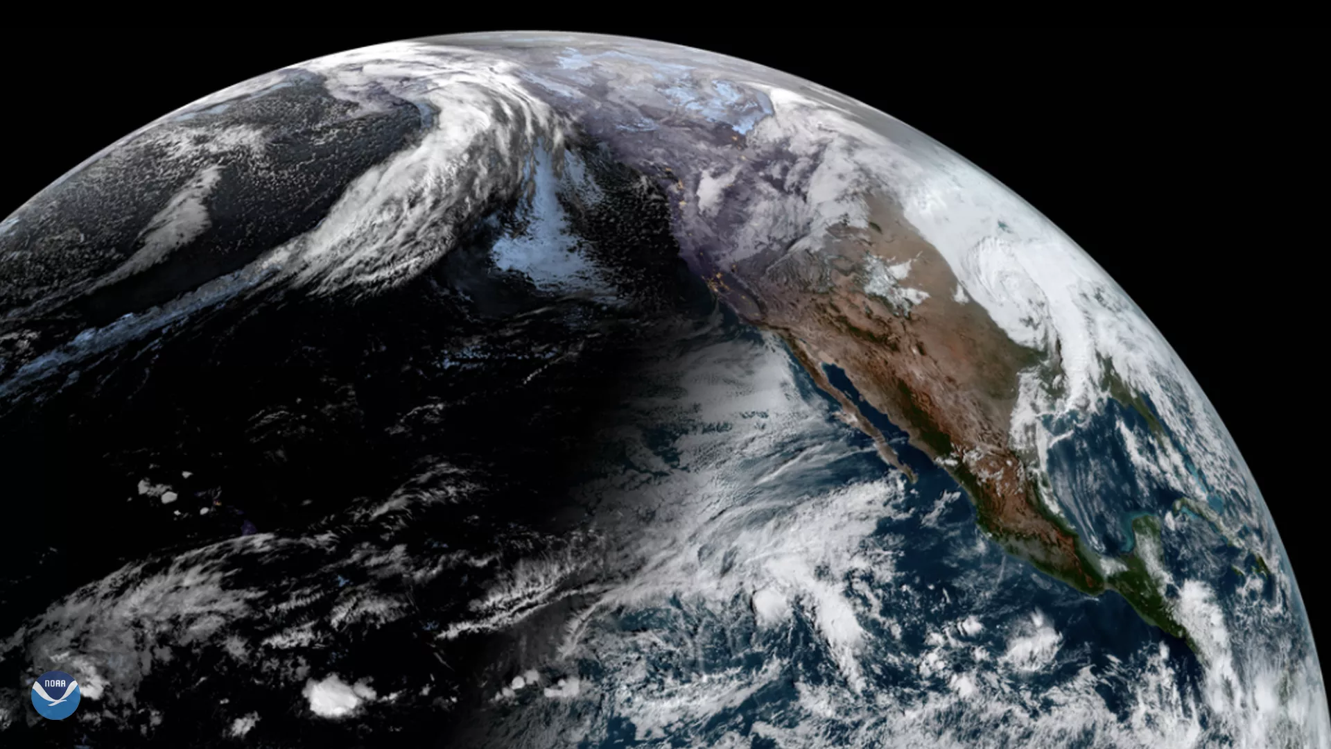 Geocolor image of the earth from space